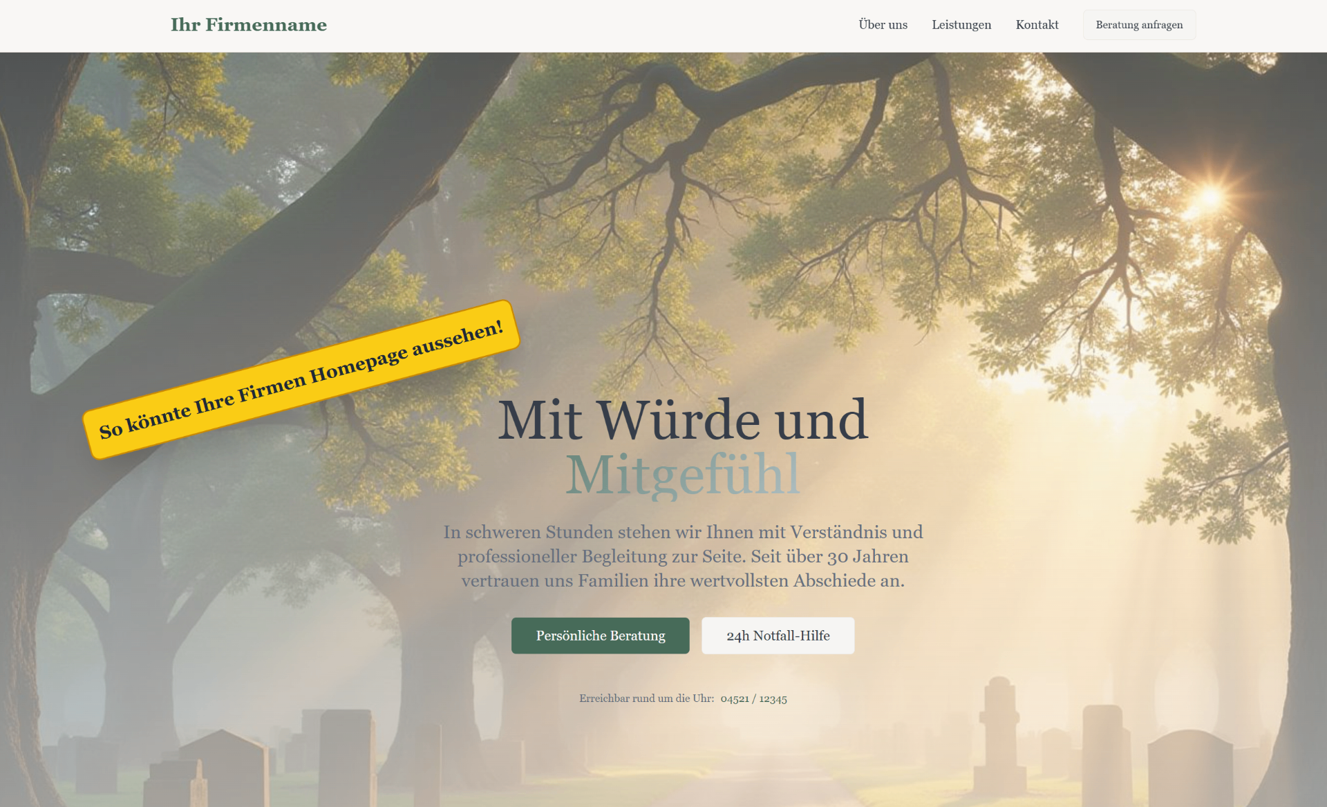 Beispielseite Muster-Bestatter